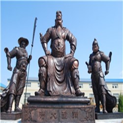 銅關公雕塑擺件批發